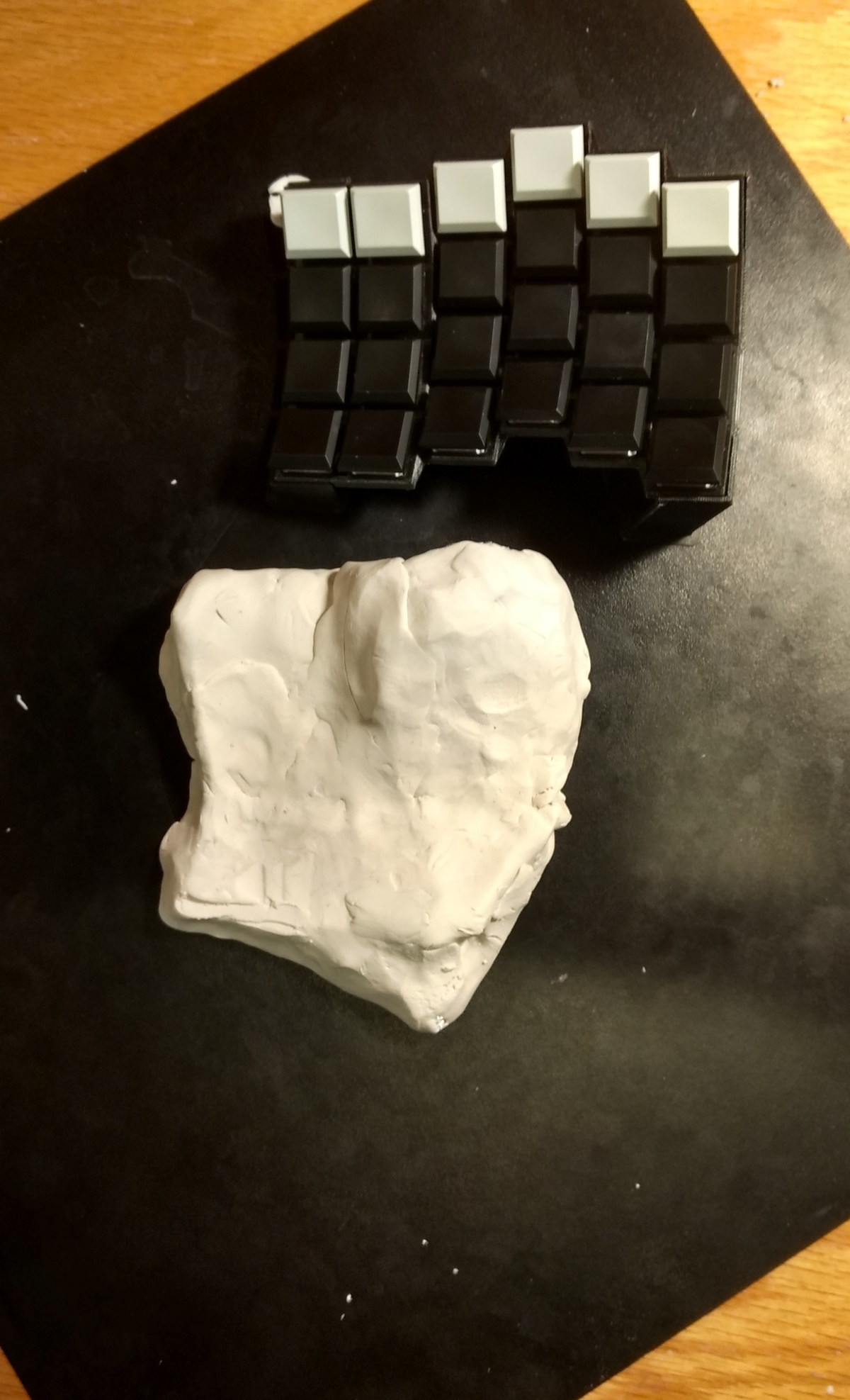 Very rough wrist rest made out of Sculpey